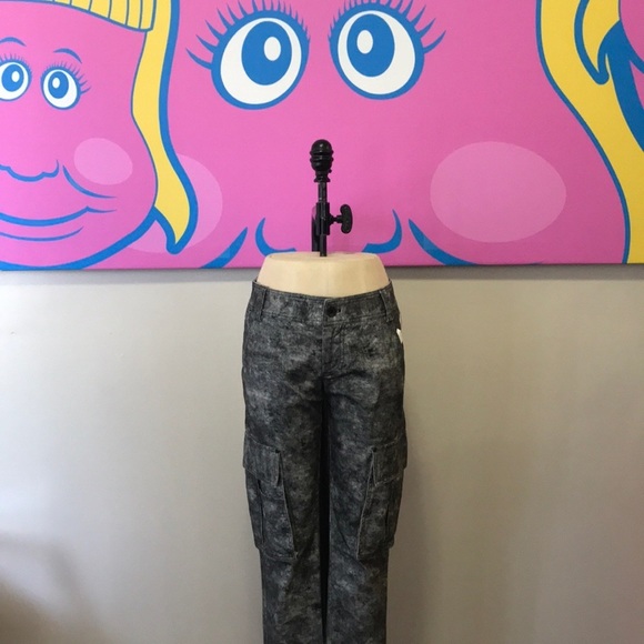 lice + Olivia Stretch Cotton Gray Cargo Pants